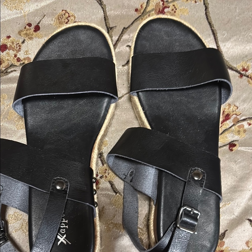 Xappeal Black Sandals with Sleek Design